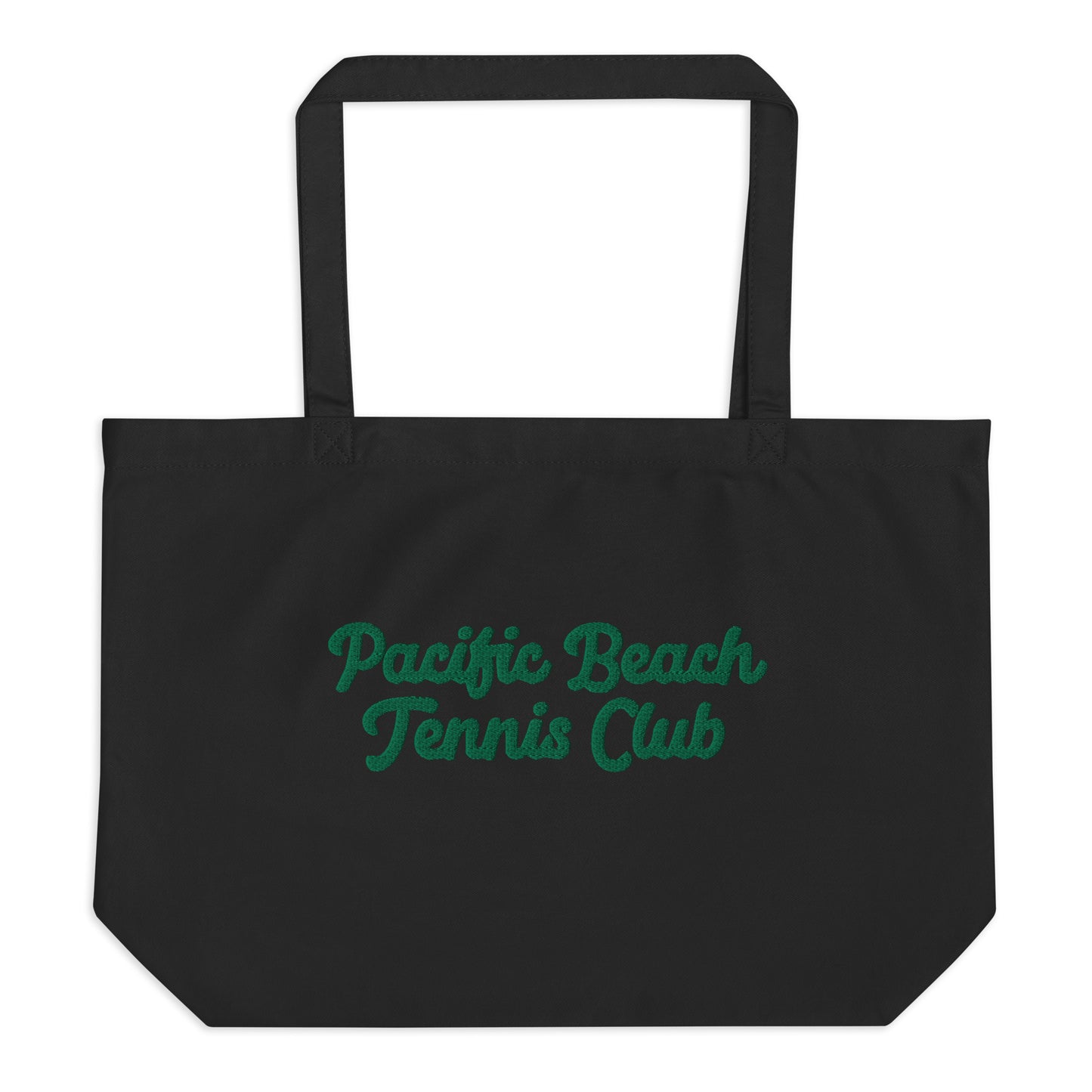 Embroidered PB Tennis Club Large Organic Tote Bag (tap for more colors)