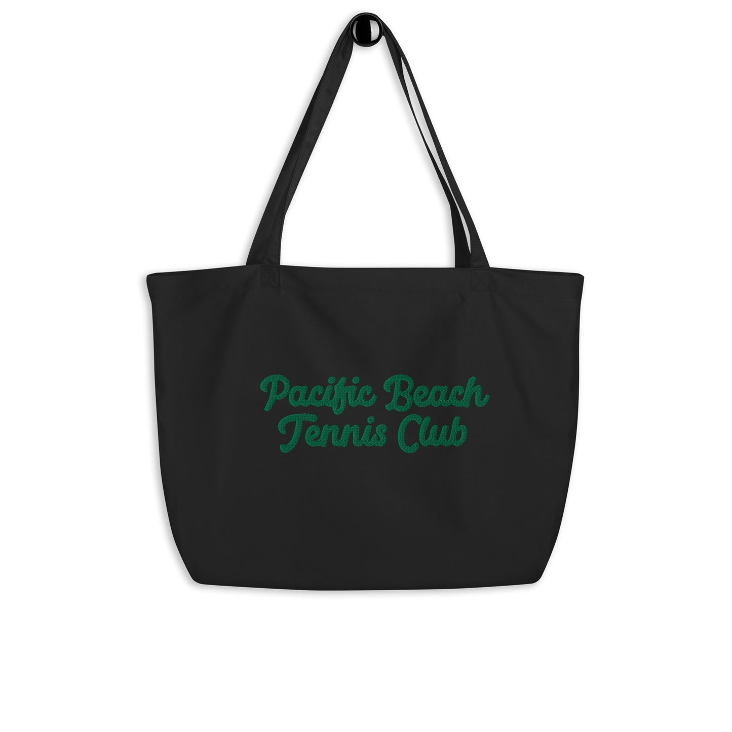 Embroidered PB Tennis Club Large Organic Tote Bag (tap for more colors)