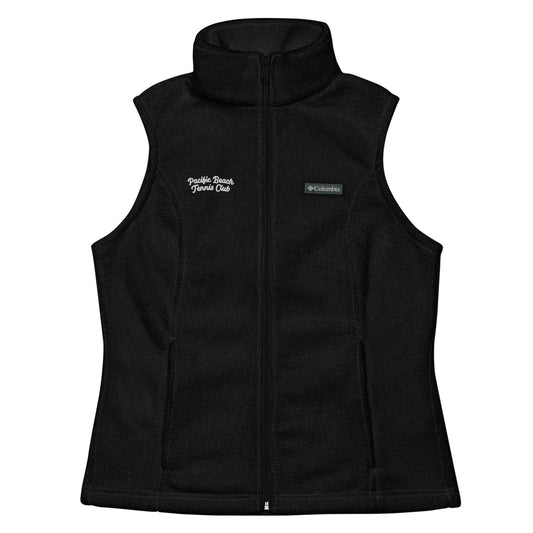 Embroidered women’s PBTC x Columbia fleece vest