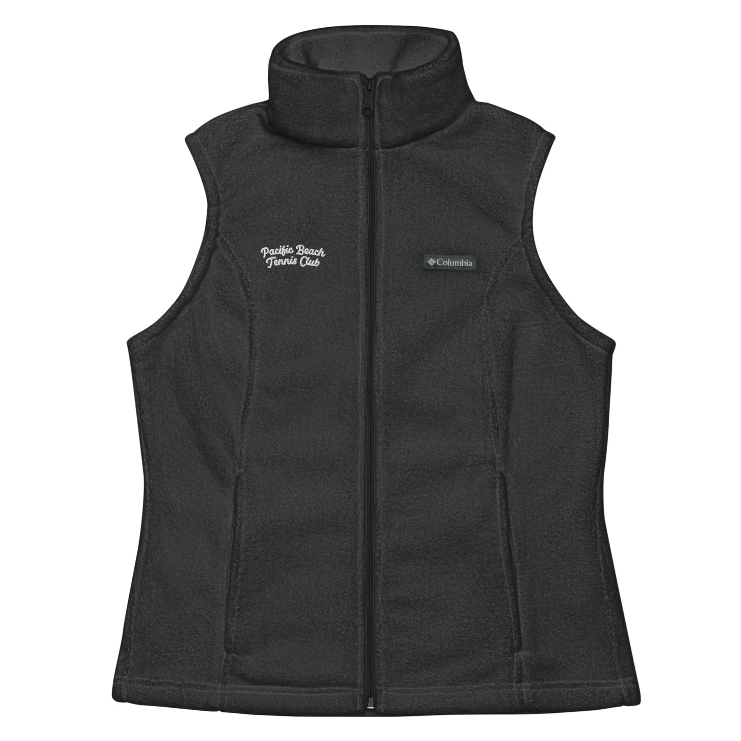 Embroidered women’s PBTC x Columbia fleece vest